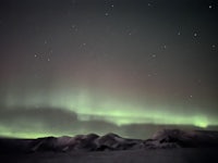 aurora borealis over iceland