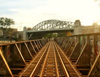 a bridge over a train track