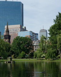 a pond in a park